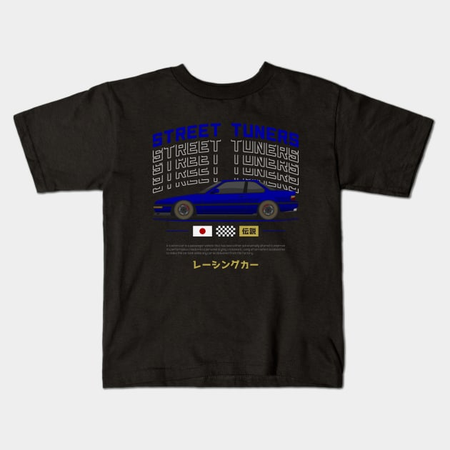 Tuner Blue Prelude MK3 JDM Kids T-Shirt by GoldenTuners